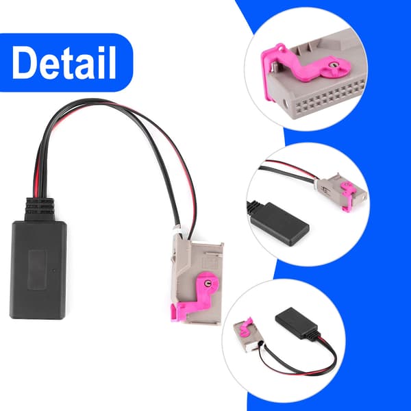 Aux til Bluetooth Adapter til Bilunderholdning, Plug and Play Bluetooth Transmitter Receiver med Automatisk Parring, Høj-Kvalitets Lyd