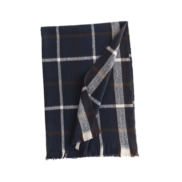 Ladies Winter Scarf Checkered with Fringes