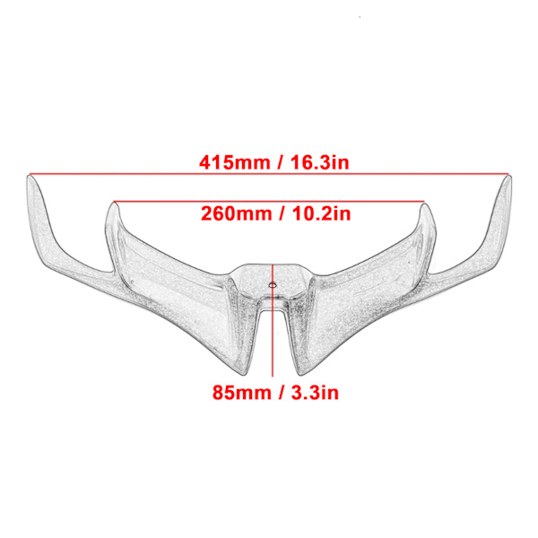 Front Fairing Aerodynamisk Vingelet Carbon Fiber Style Vinge Dæksel Passer til Yamaha R15 V3 2017-2020