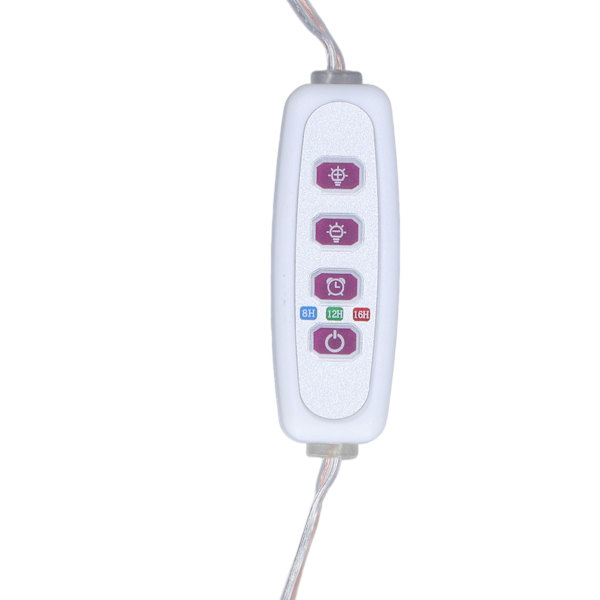LED växtlampa Full Spectrum USB växtlampa Timing 5 nivåer dimning för inomhus växt odling röd blått ljus