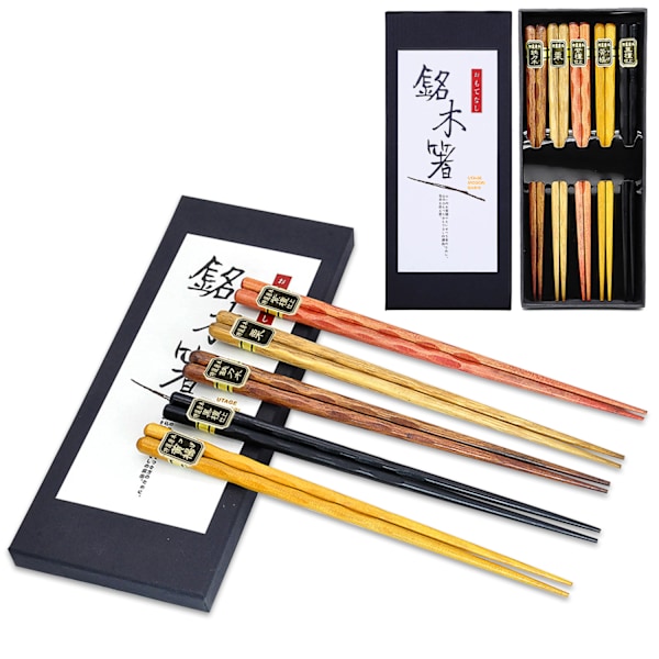 Spisepinner, 5 par spisepinner sushi spisepinner