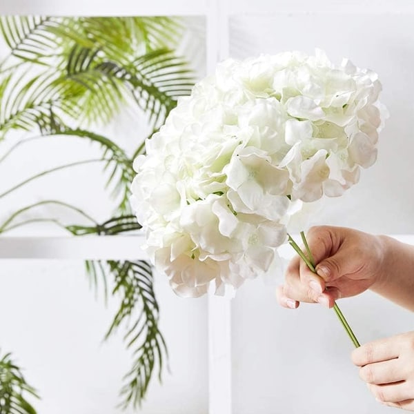 Konstgjorda blommor hortensia blomma, med stjälkar, för blomsterarrangemang bröllop