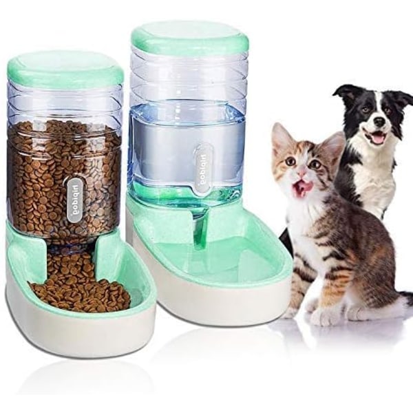 Automatisk kæledyrsfoderdispenser Vanddispenser Sæt til kat Små hunde