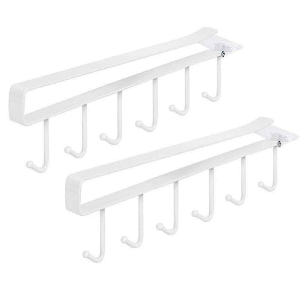 Sagging Protection Design, Anti-Rust Heavy Duty Iron Multi-Function Hanger for Kitchen Utensils Bathroom Accessories, Under-Cabinet Organizer (2 stk)
