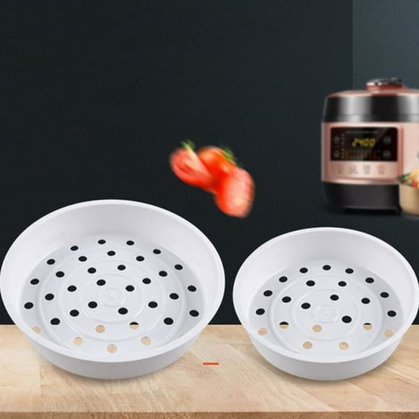 Multifunksjonell design dampkurv for riskoker, plast dampinnsats med jevn varmefordeling for tilberedning av grønnsaker, egg og desserter