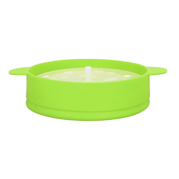 Suuri mikroaaltouunin popcorn-poppari kannellisella kahvalla BPA-vapaa taitettava 40℃ - +230℃ DIY elintarvikelaatuinen silikoninen popcorn-kulho (vihreä)