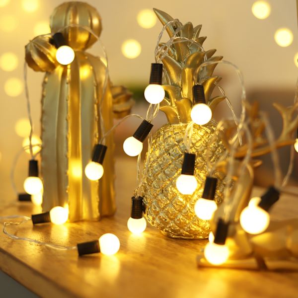 2 Set Globe String Dekorativ Ljus Inomhus LED Ornamental String Fairy Festival Ljus