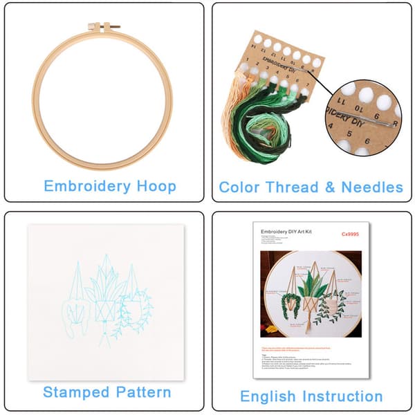 Broderi startpaket, DIY Korsstygn Broderi startpaket,E