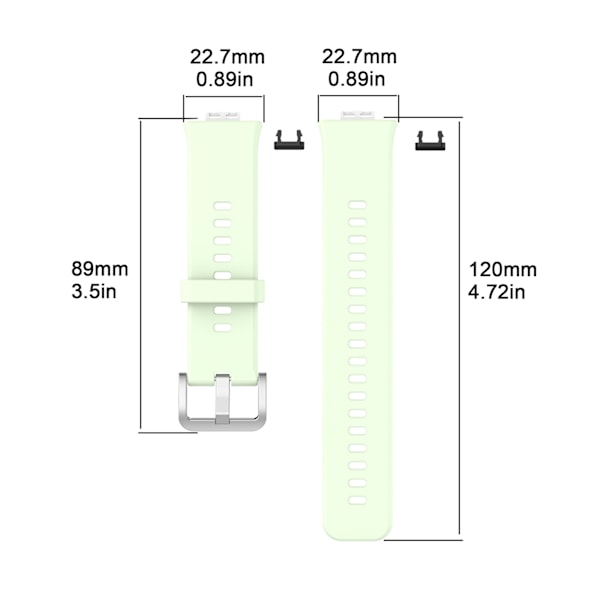 Silikon sportsklokkearmbånd, mykt, pustende armbånd, erstatningsreim, kompatibel med HUAWEI Watch FIT