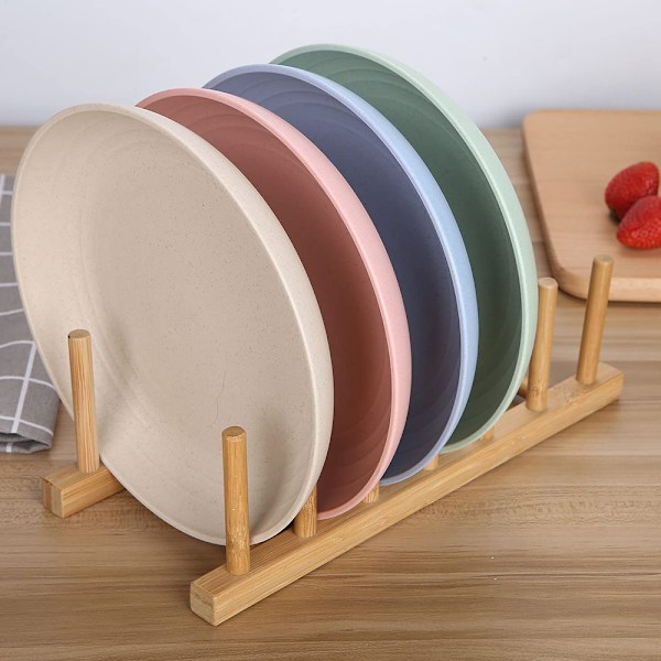 4 kappaleen lautassetti, halkaisija 23 cm, PP-materiaalista valmistettu ruokalautanen