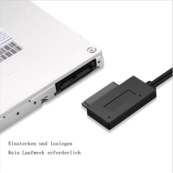 Adapterkabel USB 3.0 till SATA 7 + 6 Drive-kabel för bärbar dator