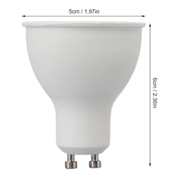 Smart GU10-lampe - Smart APP-kontroll RGB WW dimbar stemmestyring WiFi LED GU10-pære 90-250V
