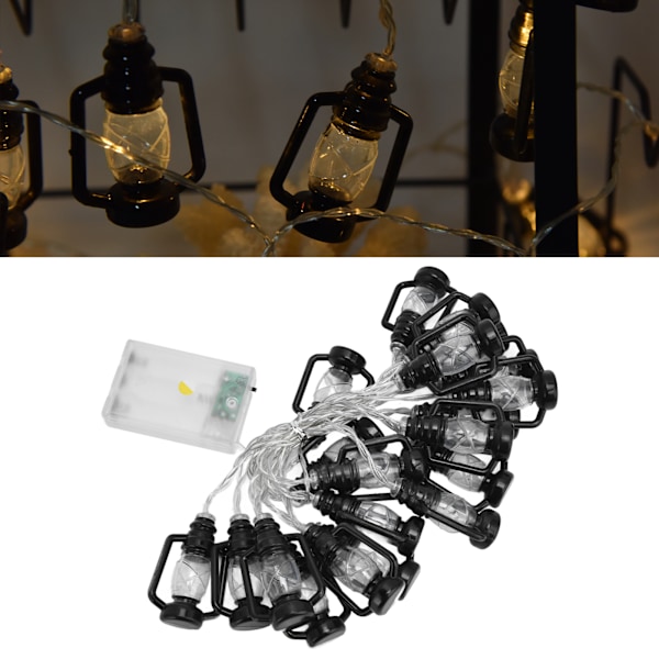 20LED String Light 9.8ft Warm Retro Halloween Kerosene String Light for Garden Home Festival Decoration