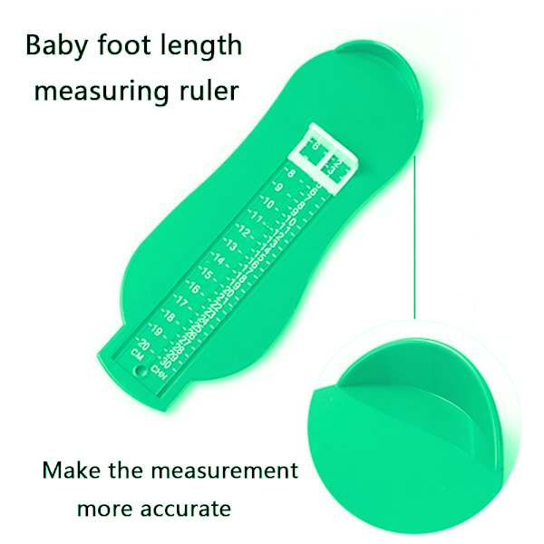 Fotmätare för barn baby grön 6-20cm