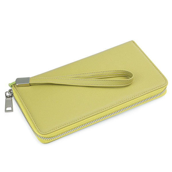 Damepung, stor kapacitet kunstlæder lynlås clutch