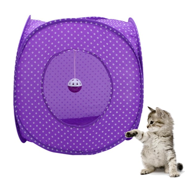 Flexible Pop Out Cat Kitty Play Cube Expandable Play Tunnel Cat