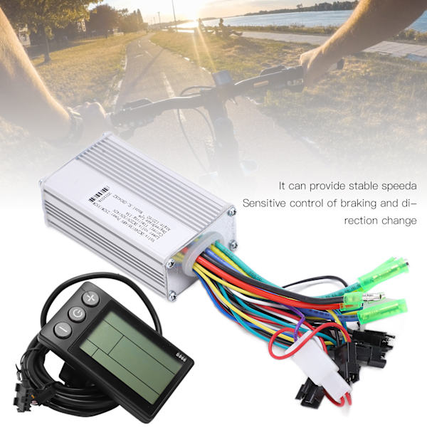 Elektrisk sykkelkontroller God varmeavledning Sensitiv kontroll Enkel installasjon LCD-bakgrunnsbelyst display Elektrisk sykkelsett