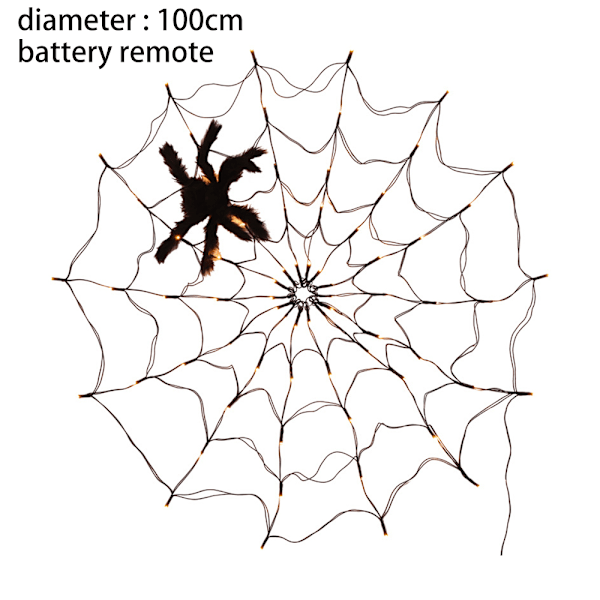 Halloween spindelväv ljusslinga