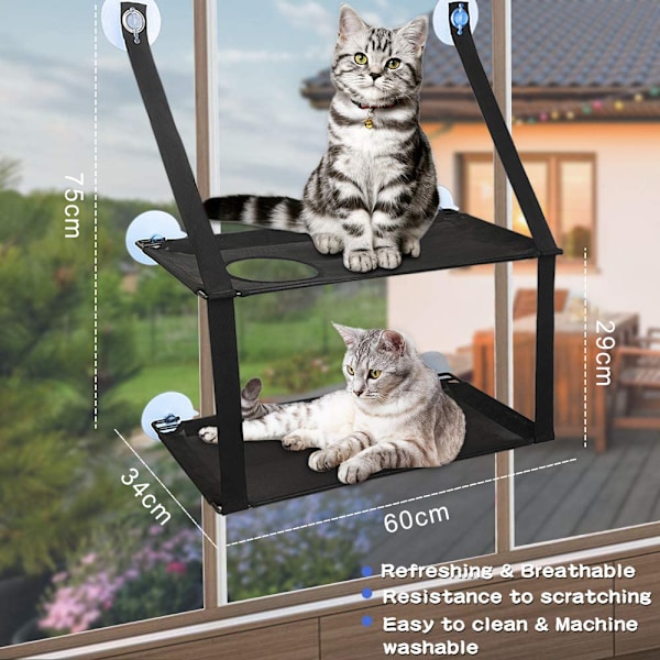 Kattfönsterplats Fönsterbäddar Kattbädd Katt Hängmatta Soffor