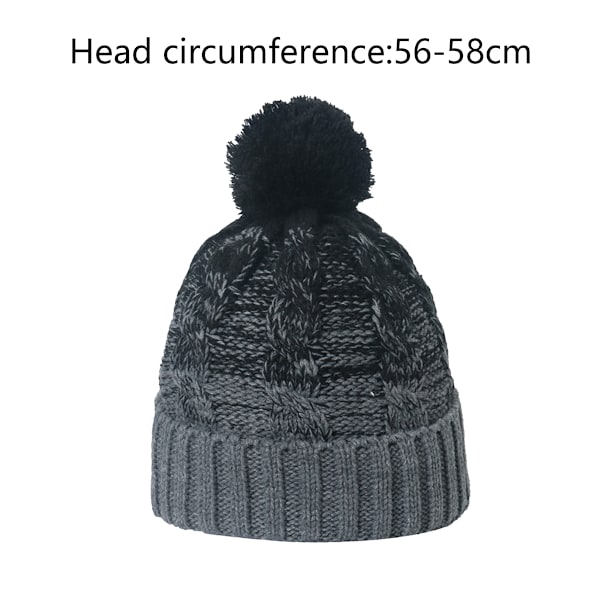 Bobble Hat til kvinder Vinter Beanie Huer Thermo Foret