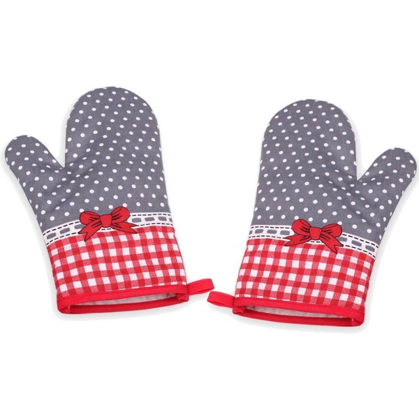 Pakke med 2 ovnvanter, isoleringsvanter, ovnvanter, varmebestandige, skridsikre grillvanter, polyester bomuld bagevanter. Velegnet til madlavning