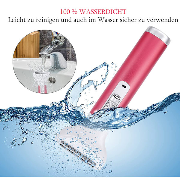 ACWOO elektrisk barbermaskine til kvinder, 5-i-1 elektrisk barbermaskine til kvinder, smertefri intimbarberkniv til kvinder, hårtrimmer til ansigtet, næse og armhuler, intimt område