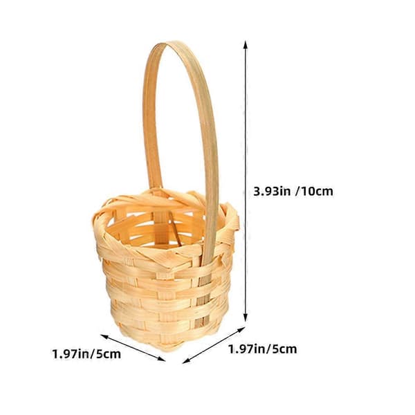 Mini-blomkorg i bambu för förvaring, 12-pack dekorativa korgar