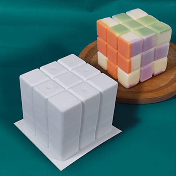 3D Mousse-tårtform, silikon för muffins, cupcakes, pudding, gelé