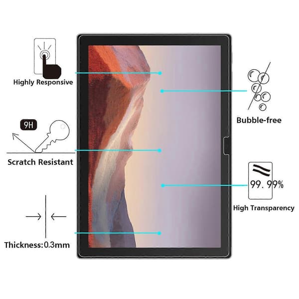 2 kpl panssarilasia MicroSoft Surface Pro 7+ -laitteelle (2 kpl)