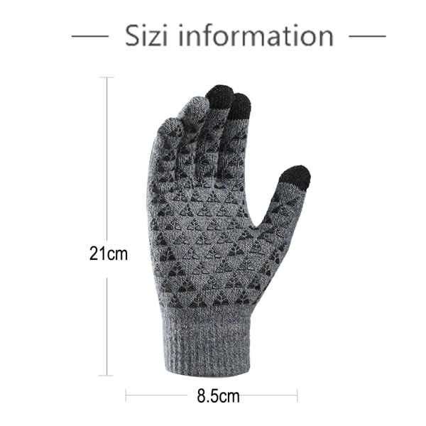 Vinterhandskar för män och kvinnor Stickade handskar Pekskärm
