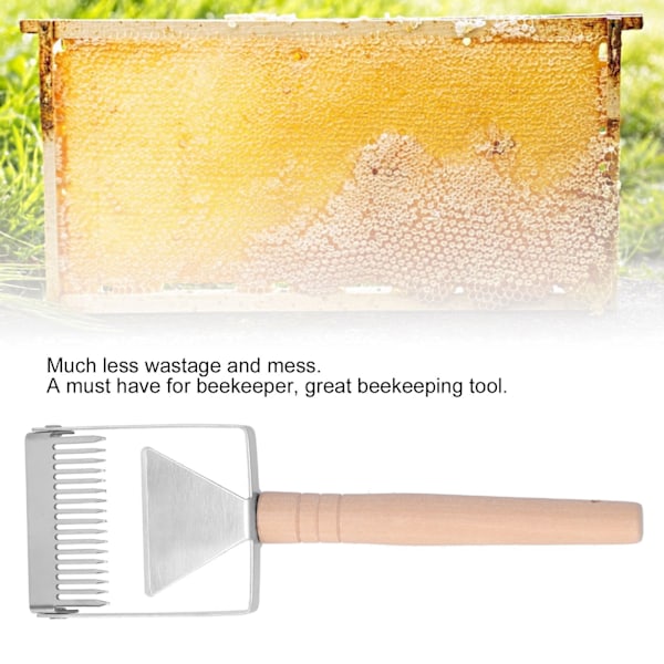 Uncapping Fork Honey Scraper Tykkere Trehåndtak Birøkt Verktøy Apiculture Utstyr