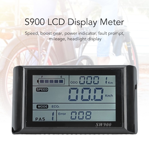 Motorsæt med LCD-display 3 tilstande Sinus Børsteløs Controller til Elcykel 24V 36V 48V