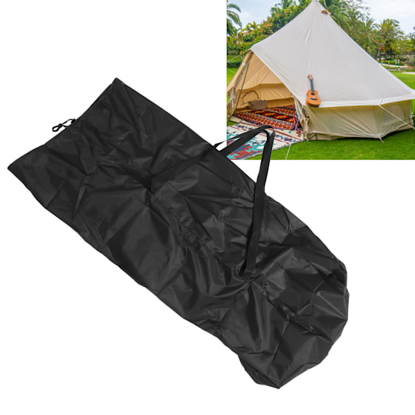 Baldakin Bæretaske Vandtæt Telttaske med 2 Håndtag Bundåbning UV-resistent Rejse Sportsudstyrstaske Sort 140x34x44cm /