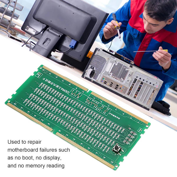 Datorminnestestare PCB-material Framåt och bakåt tillgänglig Dator DDR4 Minnestestare med LED för PC