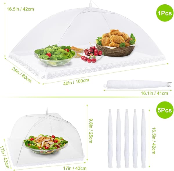 Pop-Up Mattskyddstält, Innovativ Design för Utomhus Picknick Mattskyddsnät, Robust och Säkert Återanvändbart och Hopfällbart Nätmattskydd Skyddar Mat