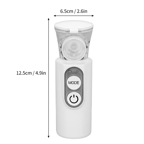 Bärbar Nebulizer Ultraljud Handhållen Mini Mesh Nebulizer Maskin Med Ansiktsmask För Vuxna Barn