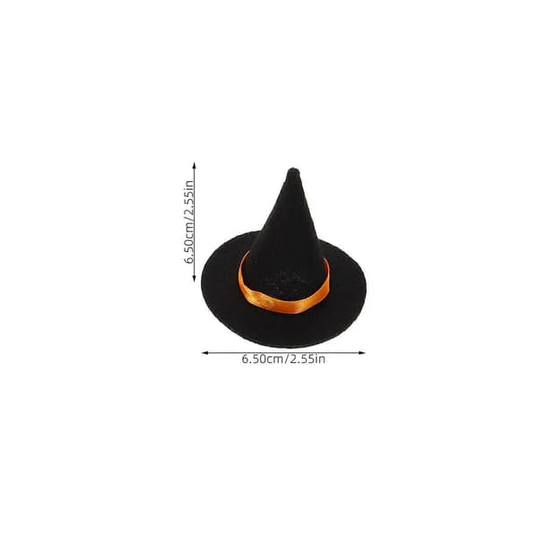 Halloween häxhatt hårspänne för maskerad 4-pack mini hårdekorationer