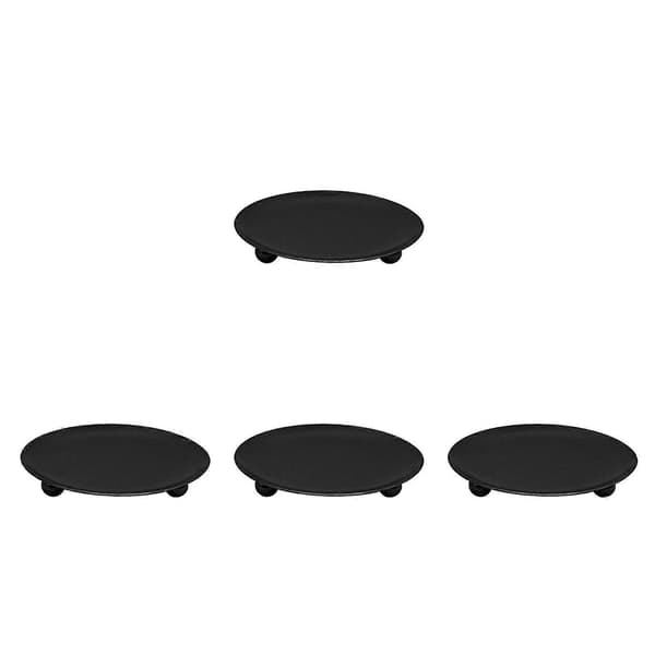 Jernlysestake for bryllupspynt 4 stk. svart lysfat til bord