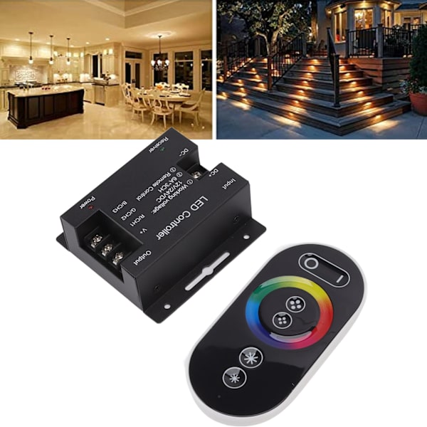 3-vejs lysdæmperkontakt med fjernbetjening konstant spænding PWM RGB LED lysstyring DC12V 24V