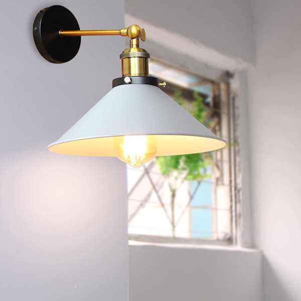 Dimbar Vägglampa för Sovrum, Frostat Glas Väggmonterad Lampa med Enkel Snabb Installation för Restaurang (Set om 2)