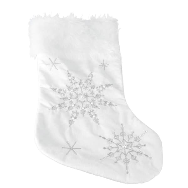 Julstrumpa Silver Chic Hänge för dekoration 3-pack present- och godispåse