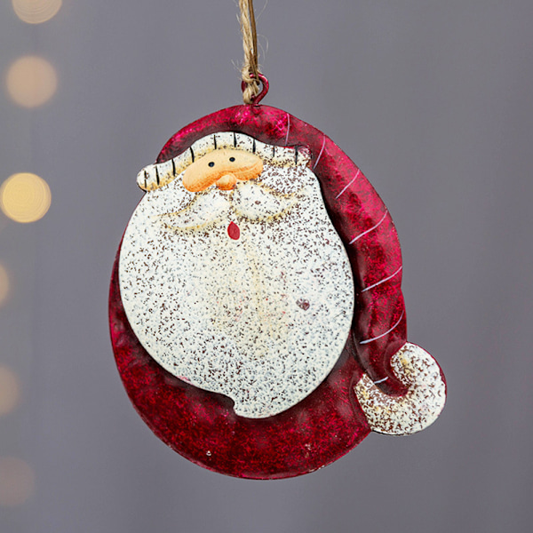 Ornament i tennmetall, klassiska julelement för temafest heminredning