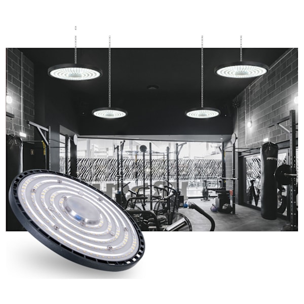 100W UFO LED-högfjärrljus 6500K kallvitt LED-högfjärrljus för butik garage lada lager