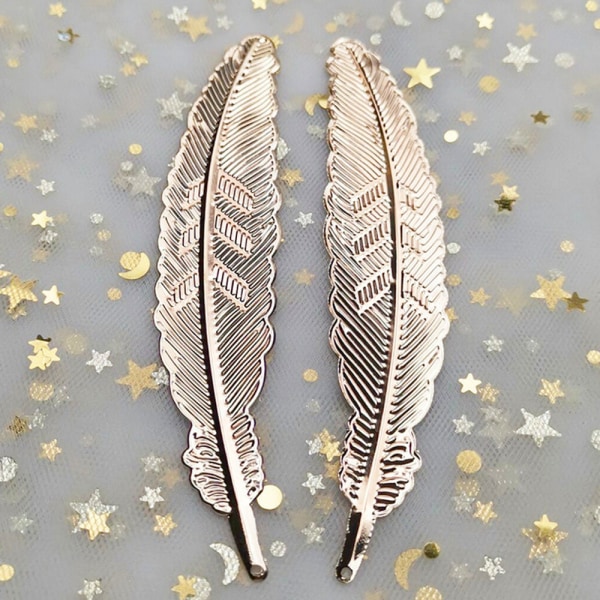 Nail Art Photo Tool Feather, Feather Metal Bookmark Feather