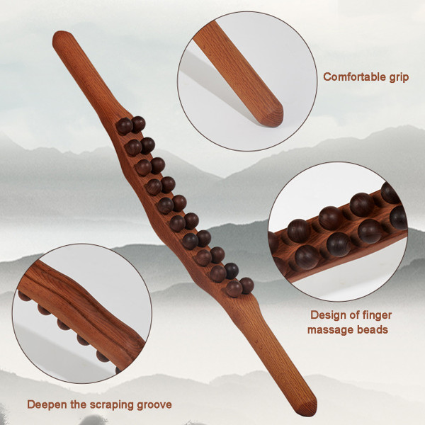 Guasha Wood Stick Tools Wooden Therapy Skrapning Lymfdraina