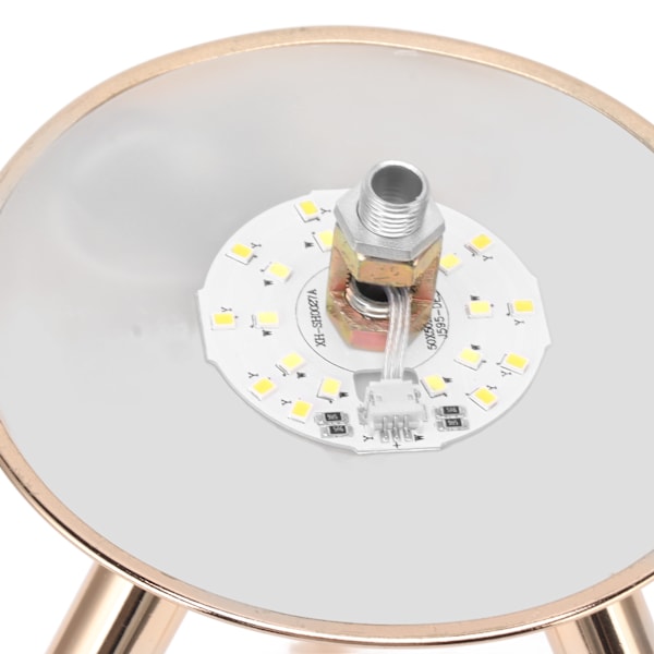Fjerlampe med USB-genopladelig strudsefjer, skrivebordslampe med guldtreben til soveværelse, 40 stk. kunstig fjer, lyserød