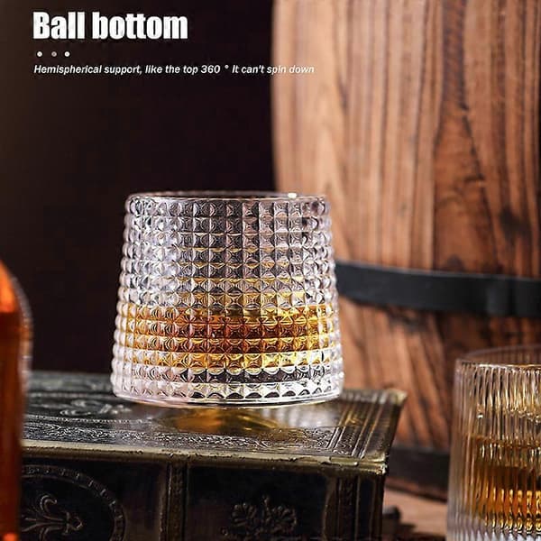 Bark-støpt glassbeholder med roterbar bunn for borddekorasjon A