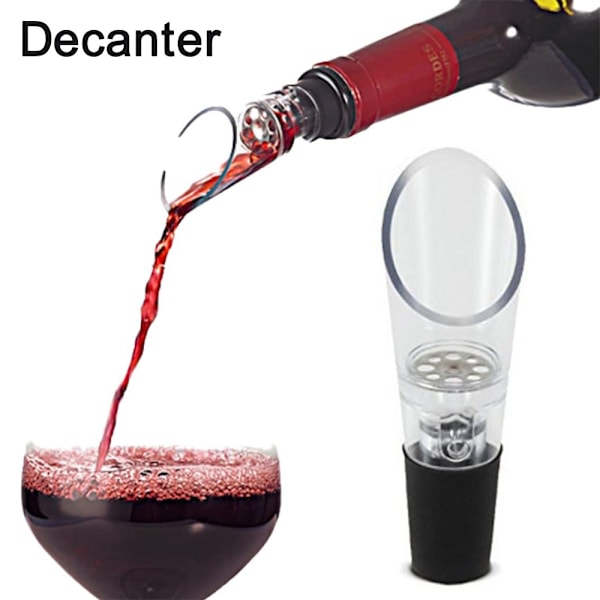 2-Delad Elegant Vinluftare Hällpip, Omedelbar Vinförbättrare för Förbättrade Smaker, Använder en Intern Luftblandande Helix, För Din Hemmabar
