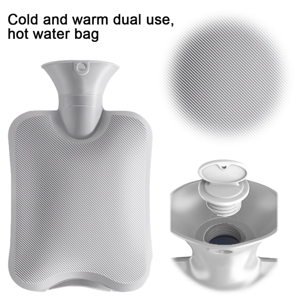 Stilig varmeflaske som fylles med vann for å varme magen