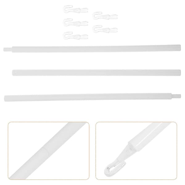Blindstav för vertikala persienner, 3-pack, transparent PP